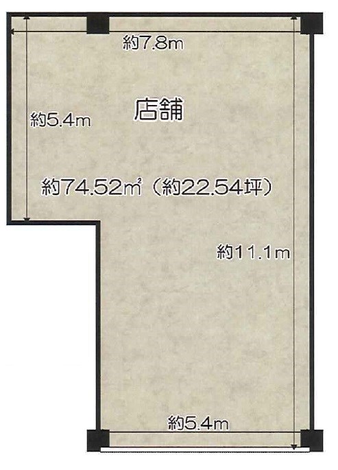 貸店舗・事務所　八尾市 桜ケ丘1丁目　ベルドミール桜ヶ丘 間取り