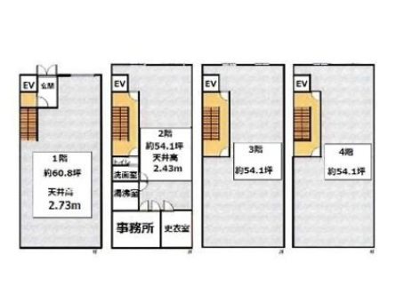貸店舗・事務所　東大阪市 荒本新町　一棟貸 間取り