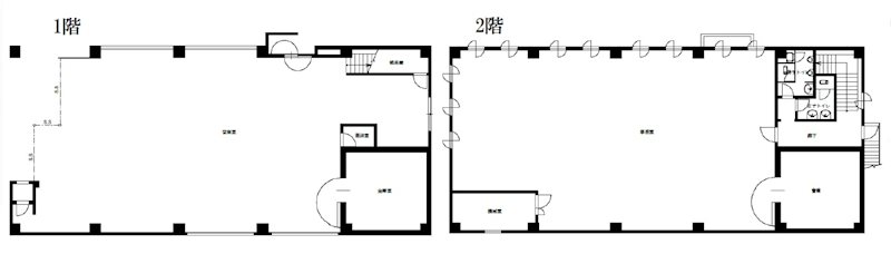貸店舗・事務所　大阪市 平野区 喜連２丁目　富永ビル 間取り
