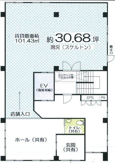 貸店舗・事務所　大阪市 阿倍野区　URTビル 間取り