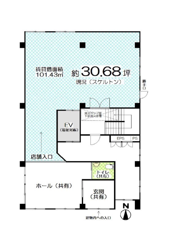 貸店舗・事務所　大阪市 阿倍野区 王子町１丁目　URTビル 間取り