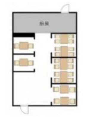 貸店舗・事務所　大阪市 阿倍野区 松崎町２丁目　居酒屋跡 ※居抜き　清光ビル 間取り