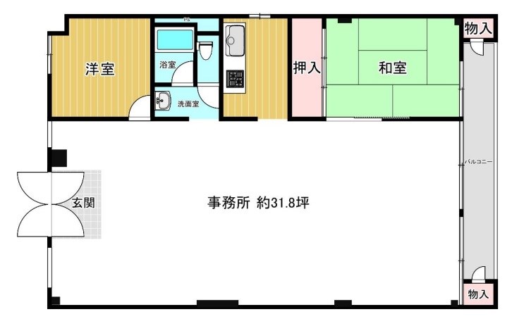 貸店舗・事務所　八尾市 本町３丁目　千栄ファミリーハイツ八尾 間取り