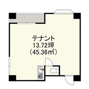 貸店舗・事務所　大阪市 生野区 巽中１丁目　日栄ビル３号館 間取り