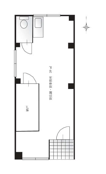 貸店舗・事務所　八尾市 青山町１丁目　ロードサイド　１階 路面店 間取り