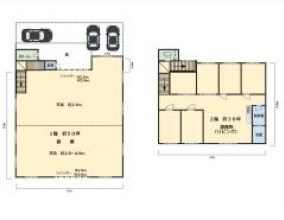 貸工場・倉庫　東大阪市 池島町６丁目　前面駐車スペース付き 間取り