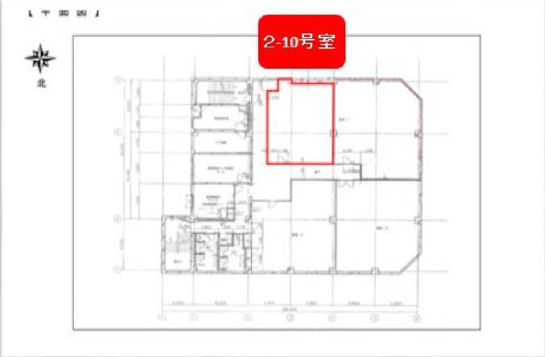 貸店舗・事務所　八尾市 光町２丁目　２階区画　藤増興産ビル 間取り