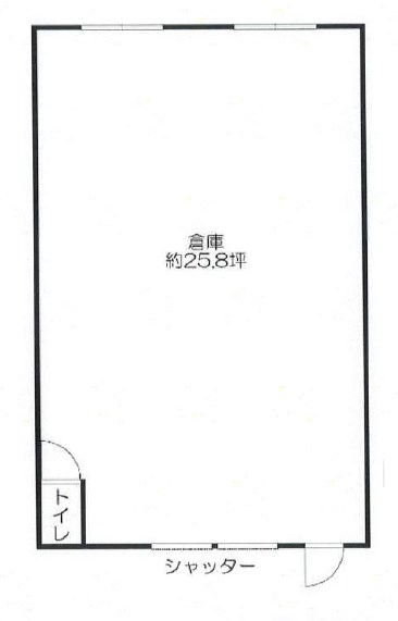 貸工場・倉庫　八尾市 北木の本４丁目　「わ」区画 間取り