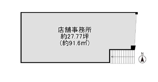 貸店舗・事務所　東大阪市 足代３丁目　路面店　重飲食可　布施ロイヤルハイツ 間取り