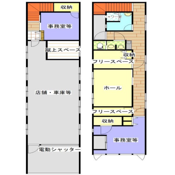 貸店舗・事務所　大阪市 生野区 新今里４丁目　前面駐車スペース有り 間取り